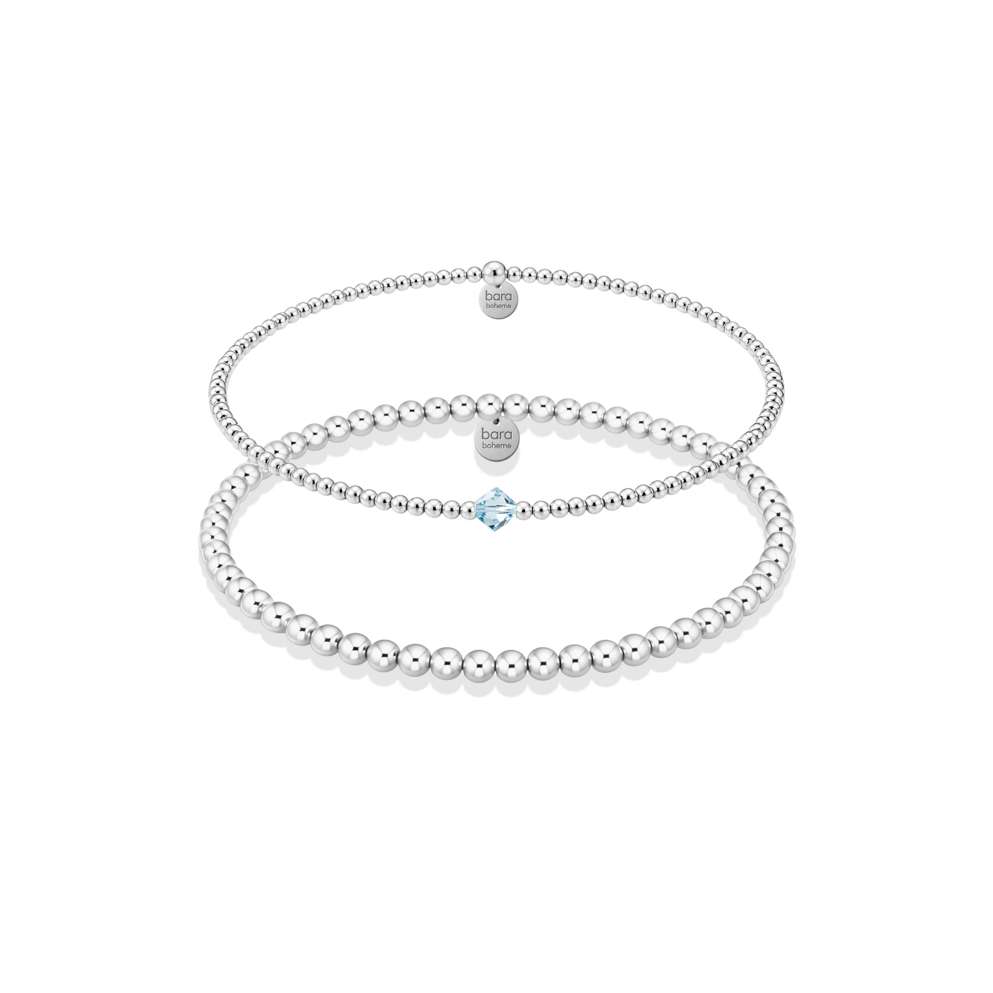 March | Beaded Birthstone Bracelet Duo
