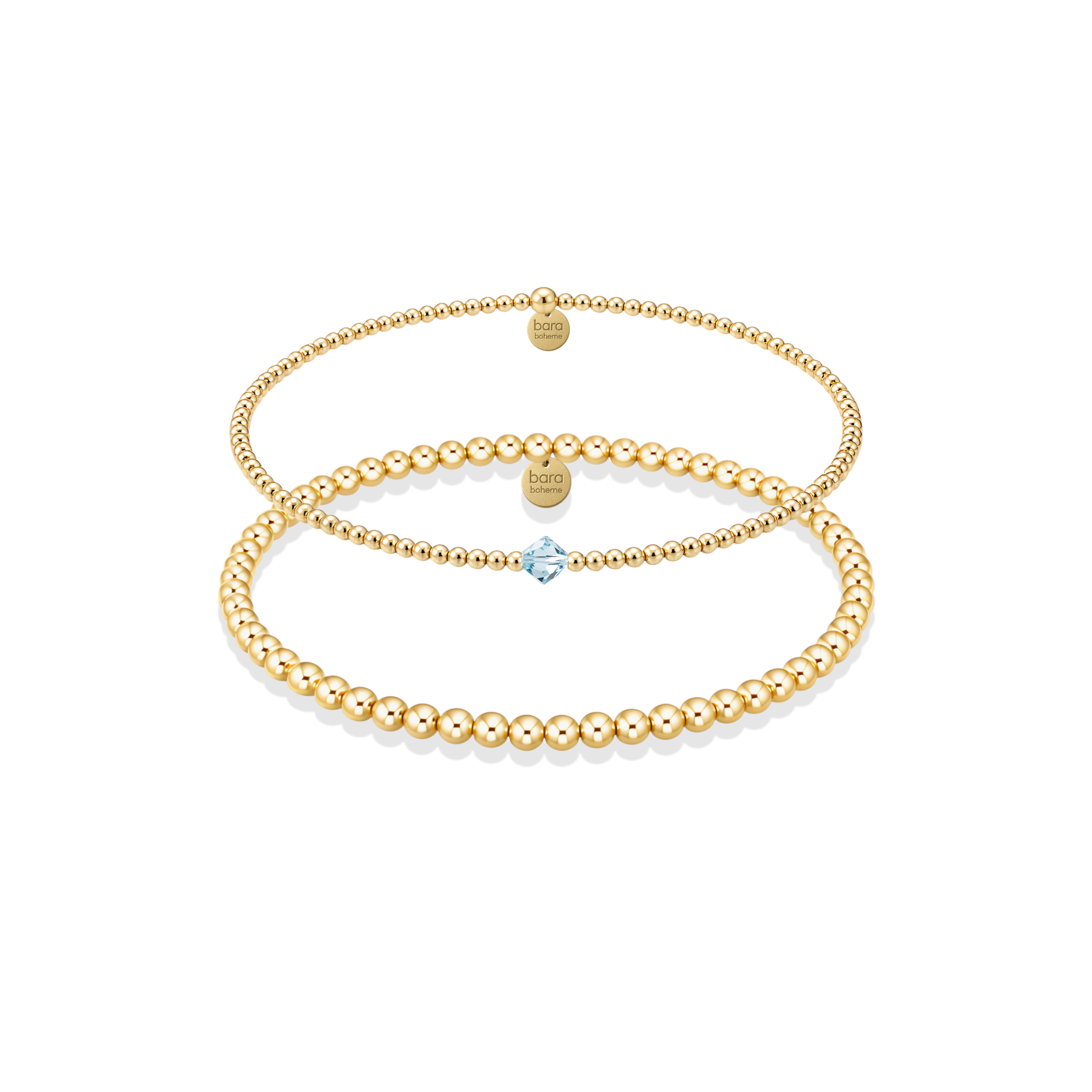 March | Beaded Birthstone Bracelet Duo