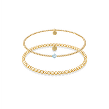March | Beaded Birthstone Bracelet Duo