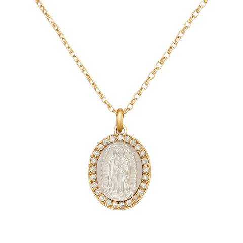 Virgin Mary | Small Oval MOP