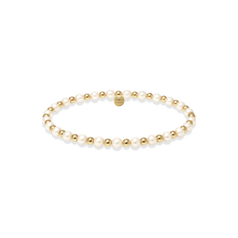 May | Gold Filled Beaded Bracelet with Pearls