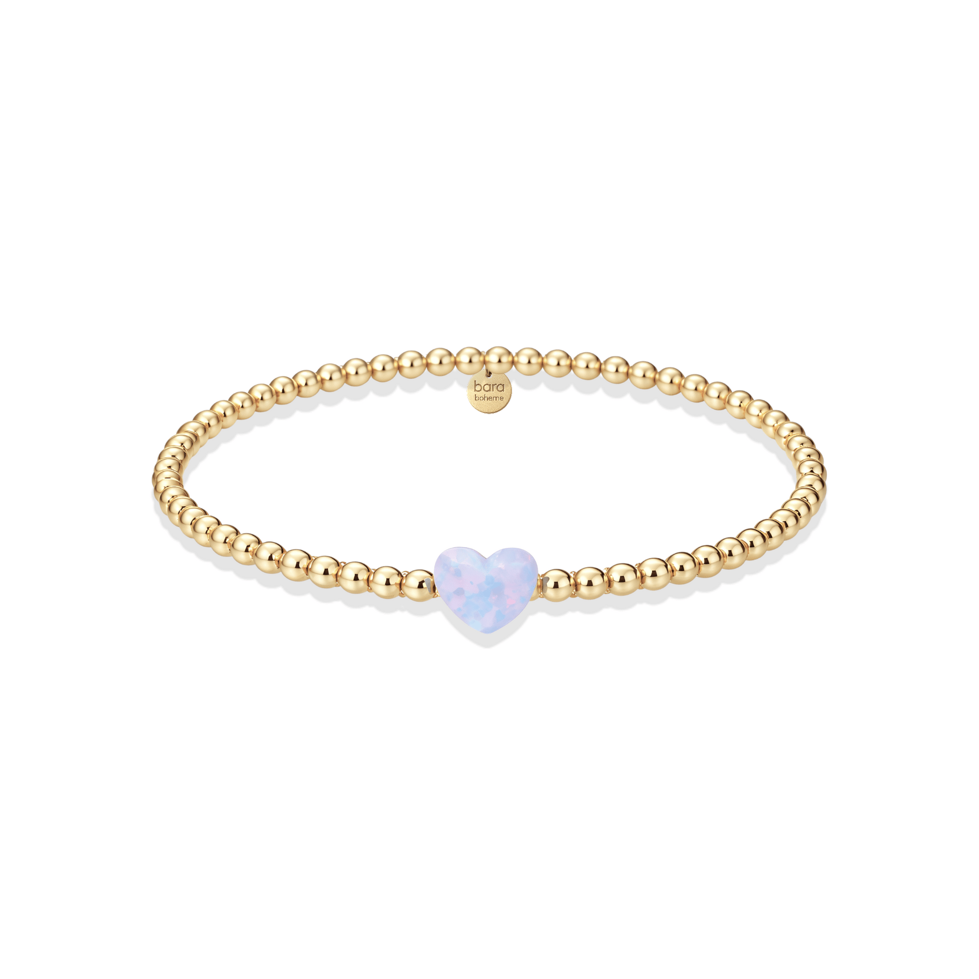 Medium Heart Opal Beaded Bracelet - Bara Boheme