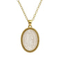 Melina | Virgin Mary Oval MOP Necklace - Bara Boheme