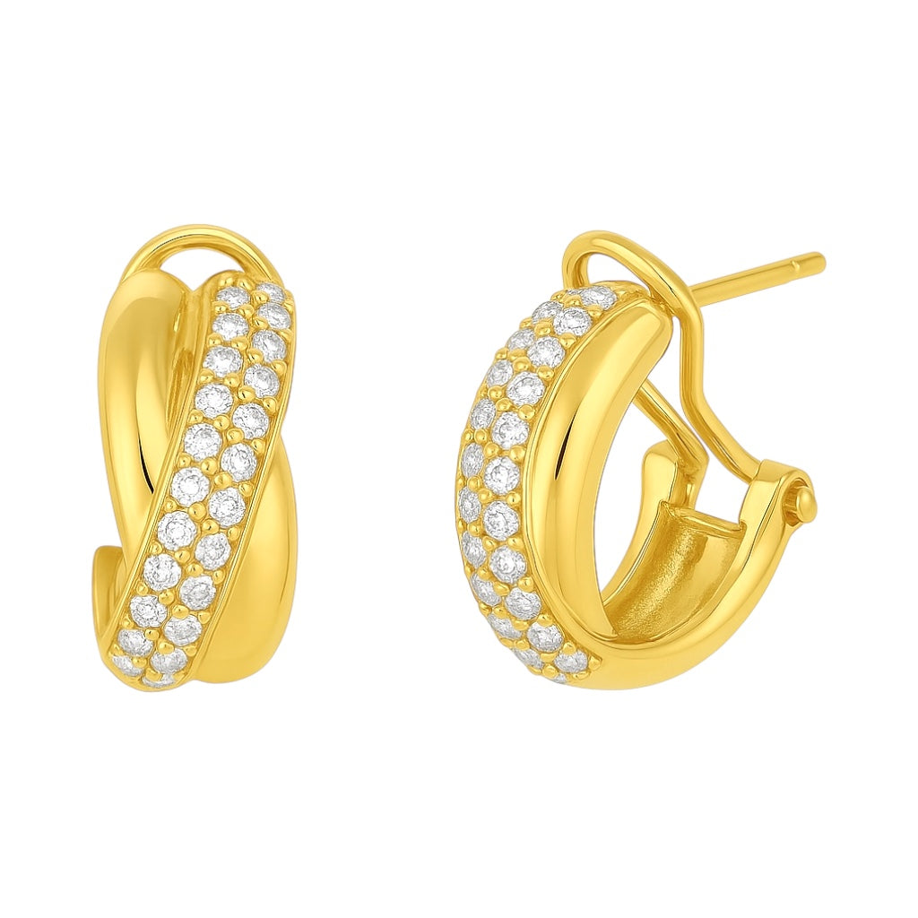 Melody | Pave Hoops Earrings