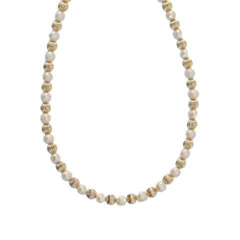 "MIA" 14k gold-filled & pearl beaded Choker/Necklace