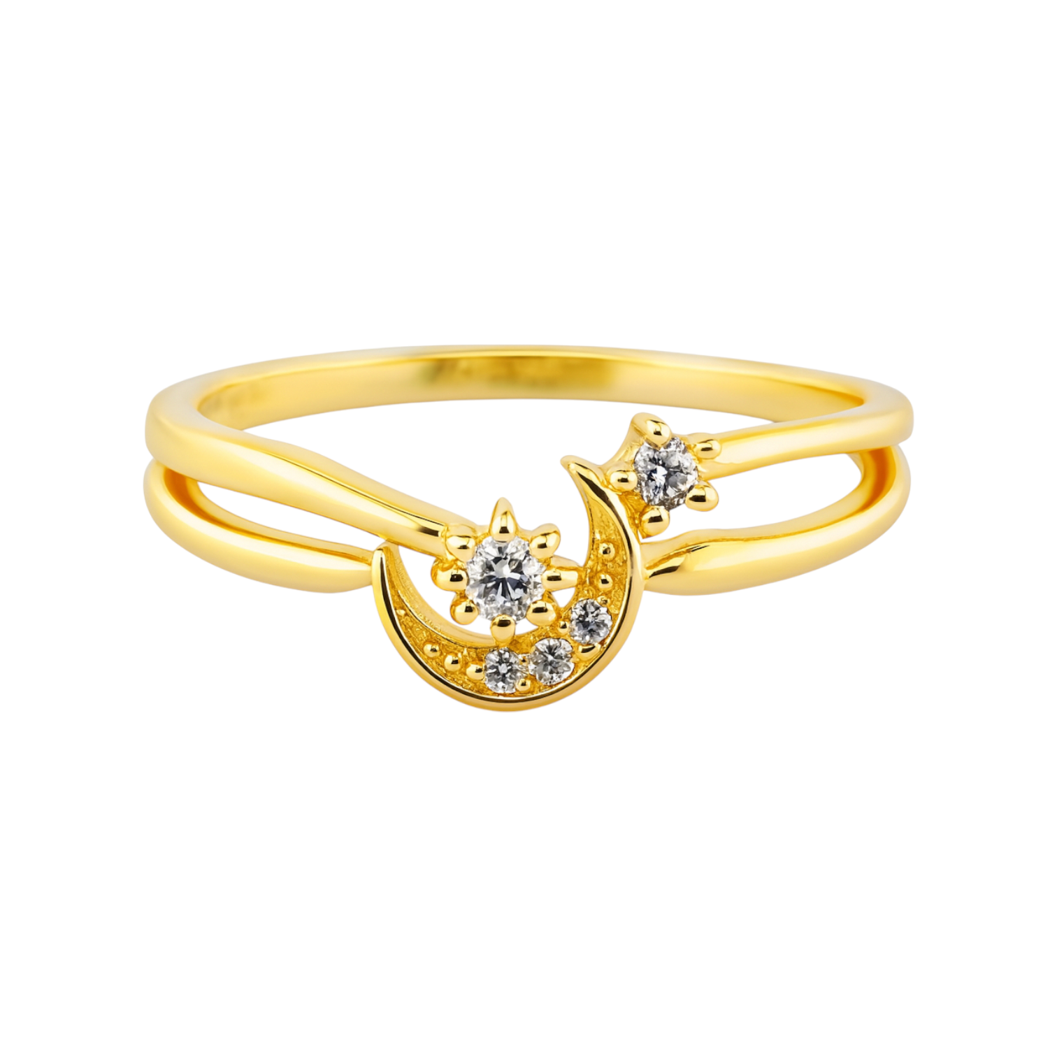 Mila | Moon and Star Ring