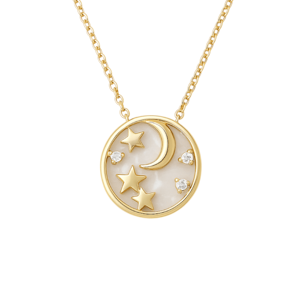 Milky Way | MOP Moon + Star Necklace - Bara Boheme