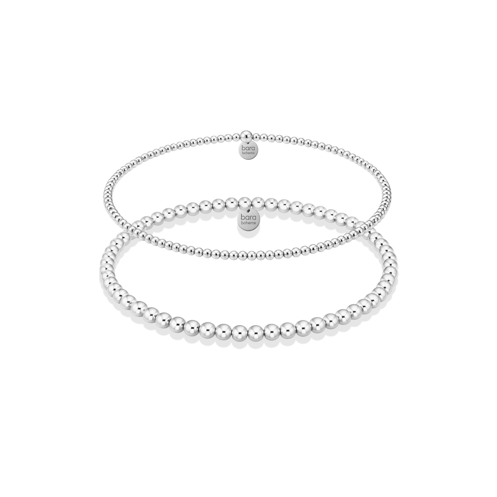 Mirror Beaded Bracelet Duo Stack - Bara Boheme