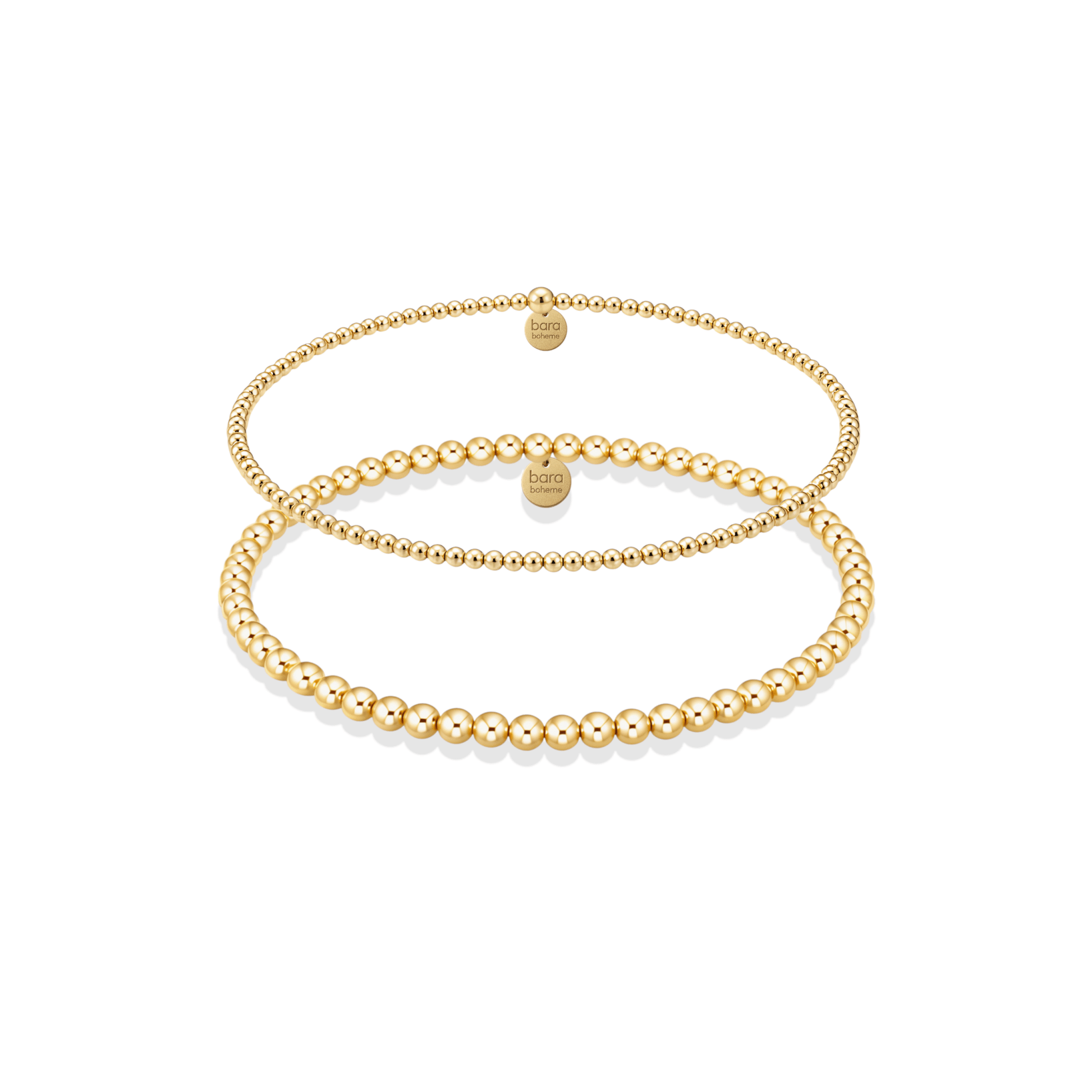 Mirror Beaded Bracelet Duo Stack - Bara Boheme
