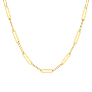 Mirrored Paperclip | Alternating Link Necklace