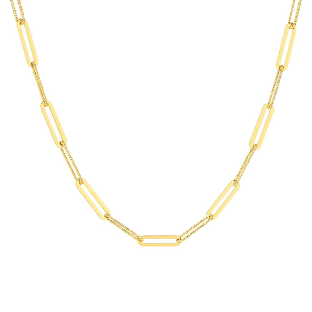 Mirrored Paperclip | Alternating Link Necklace
