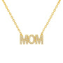 Mom | Pave Gold Plated Necklace