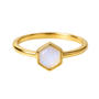 Moonstone | SPS Hexagon Ring - Bara Boheme