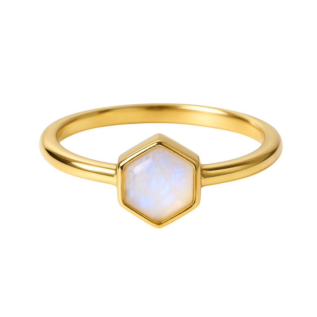 Moonstone | SPS Hexagon Ring