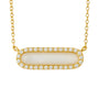 MOP Bar | Pave Necklace