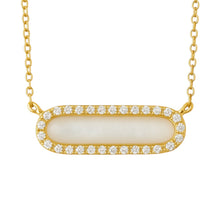 MOP Bar | Cubic Zirconia Necklace