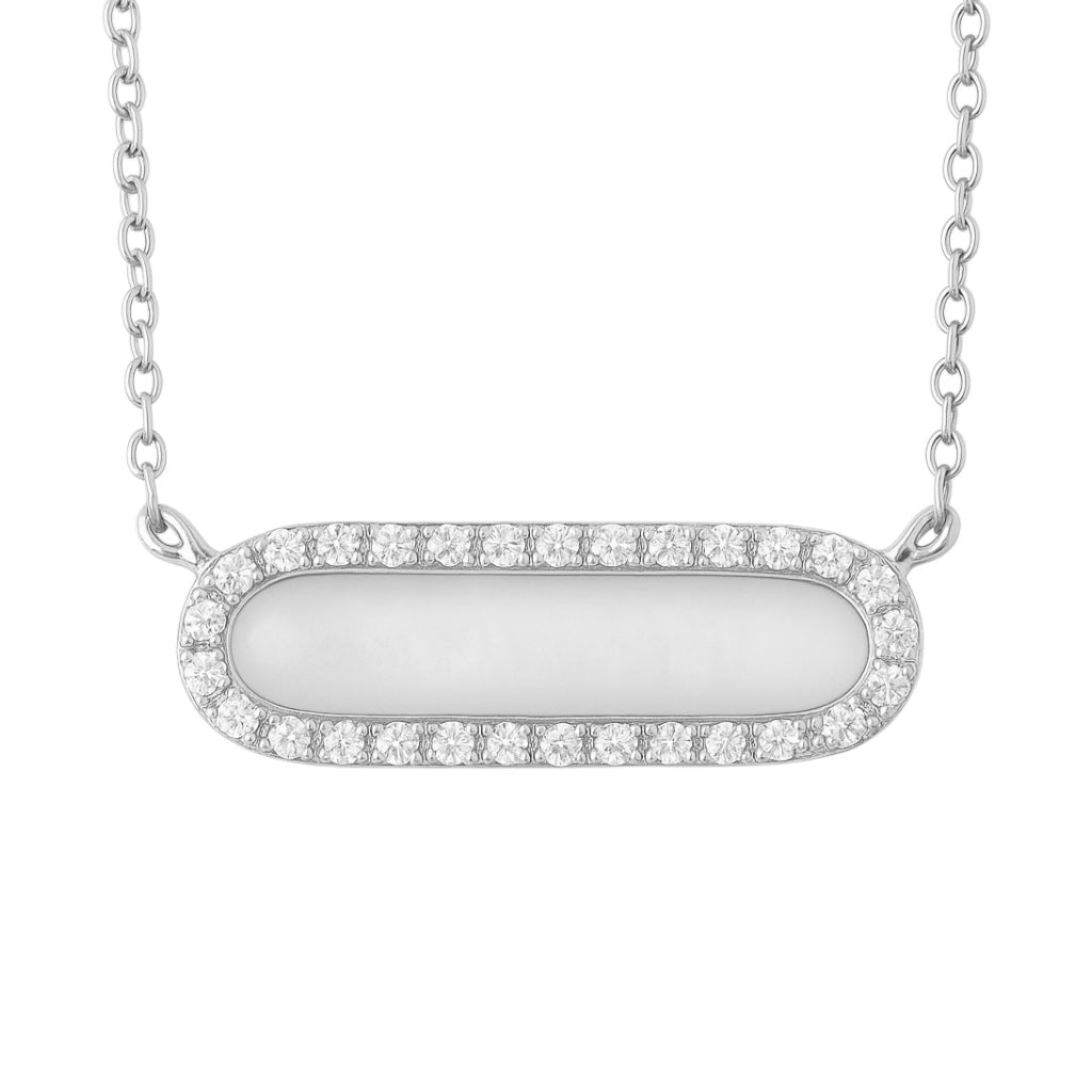 MOP Bar | Pave Necklace