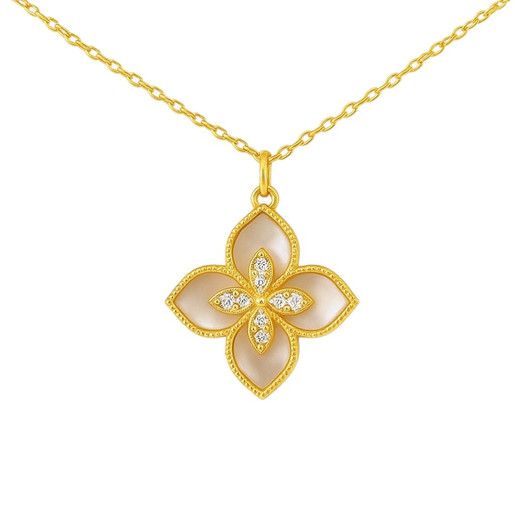 Morgana | Pave Gold Plated Necklace - Bara Boheme
