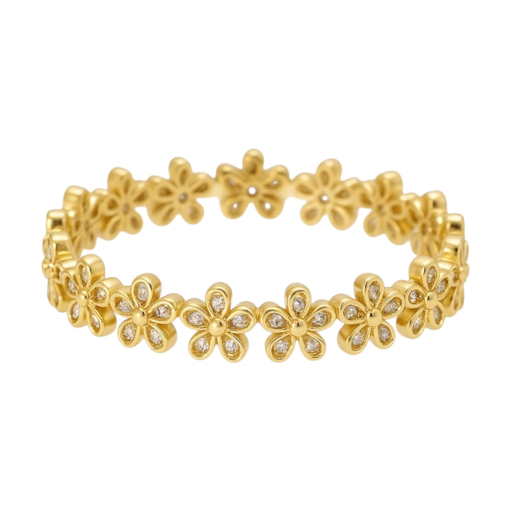 Naomi | Flower Band Ring
