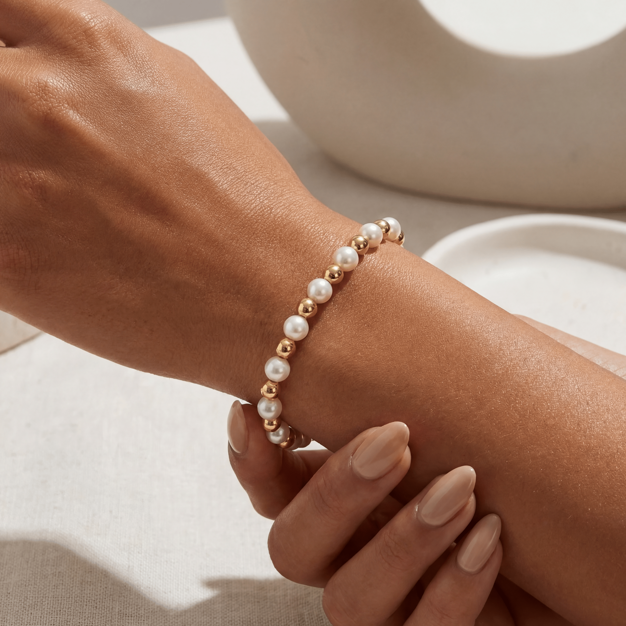 Natalia Pearl Beaded Bracelet - Bara Boheme