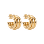 Nina Triple Hoop Earrings - Bara Boheme