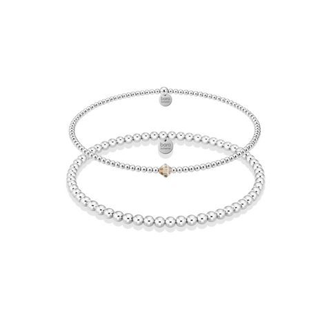 November | Beaded Birthstone Bracelet Duo