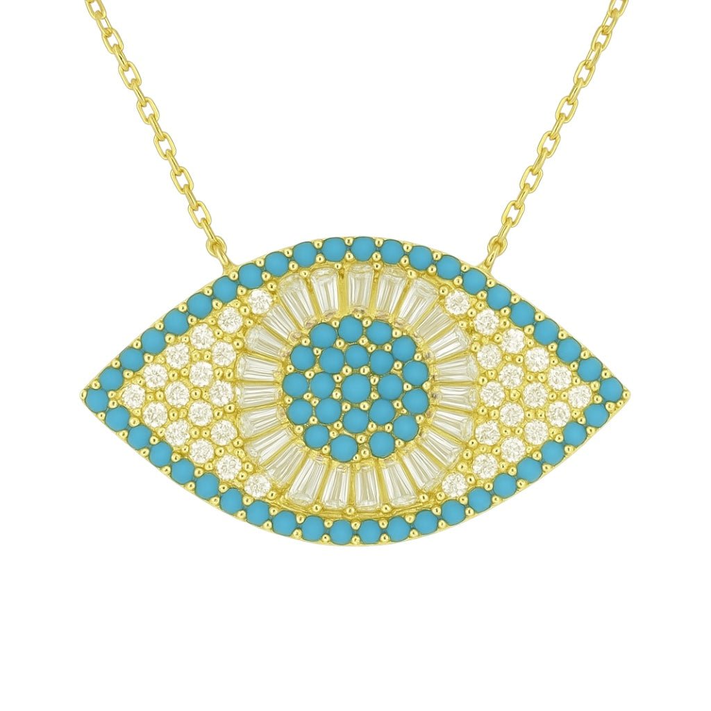 Nyx | Gold Plated Evil Eye Necklace - Bara Boheme