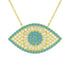 Nyx | Gold Plated Evil Eye Necklace - Bara Boheme