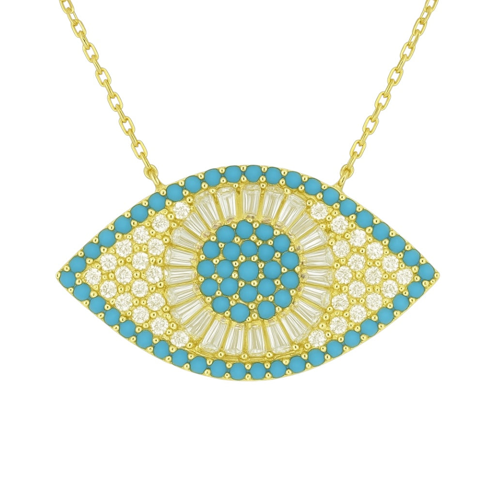 NYX | Water-Resistant Evil Eye CZ Necklace