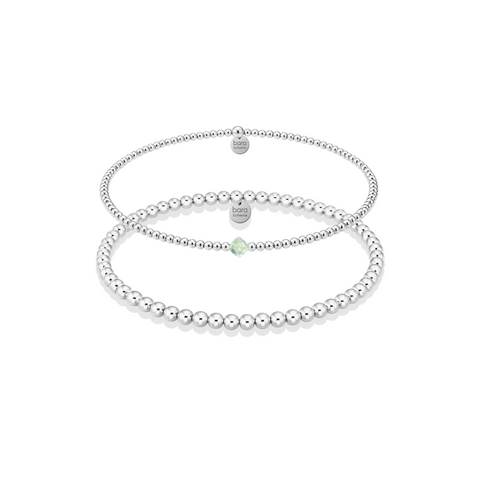 October | Beaded Birthstone Bracelet Duo