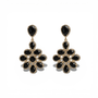 Odette | White Topaz Earrings with Black Onyx - Bara Boheme