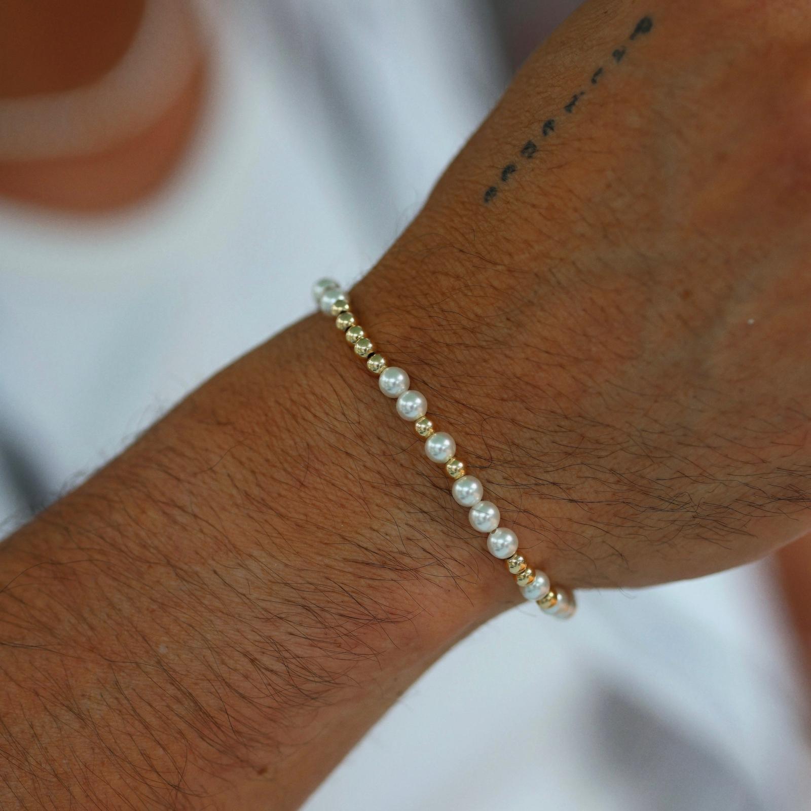 Offshore Pearl | Beaded Men's Bracelet - Bara Boheme