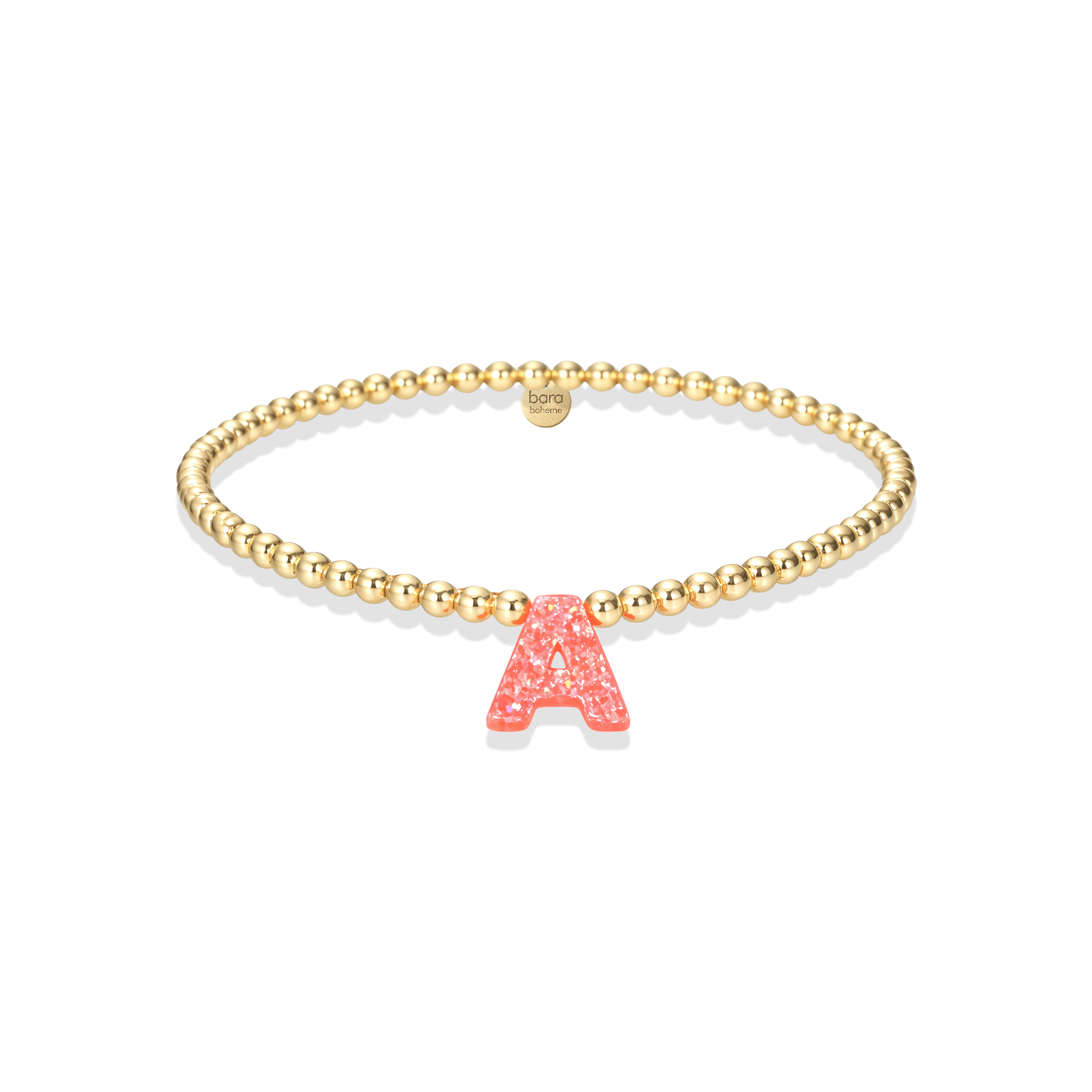 Opal Initials A - M | Gold Filled Beaded Bracelet - Bara Boheme