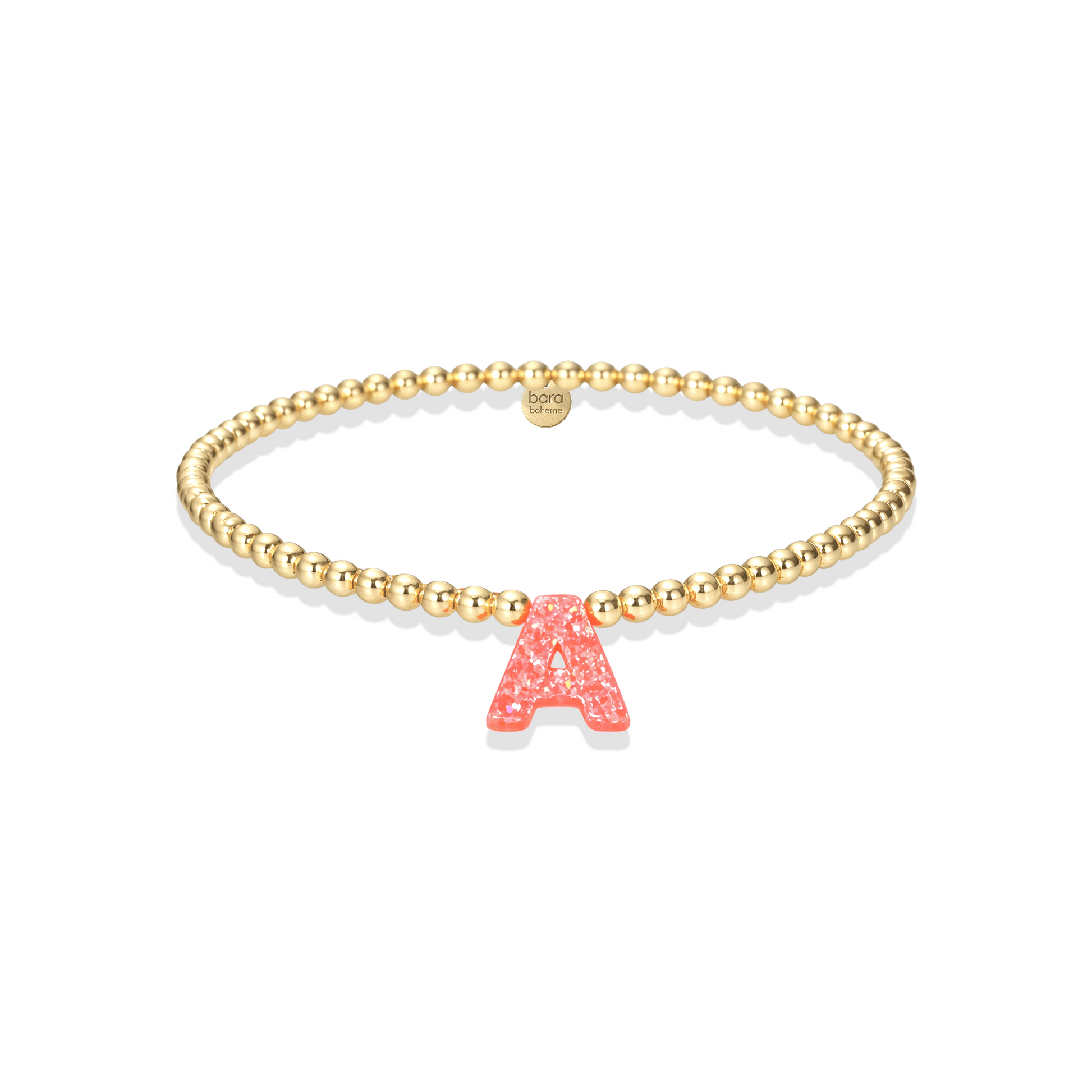 Opal Initials A - M | Gold Filled Beaded Bracelet - Bara Boheme