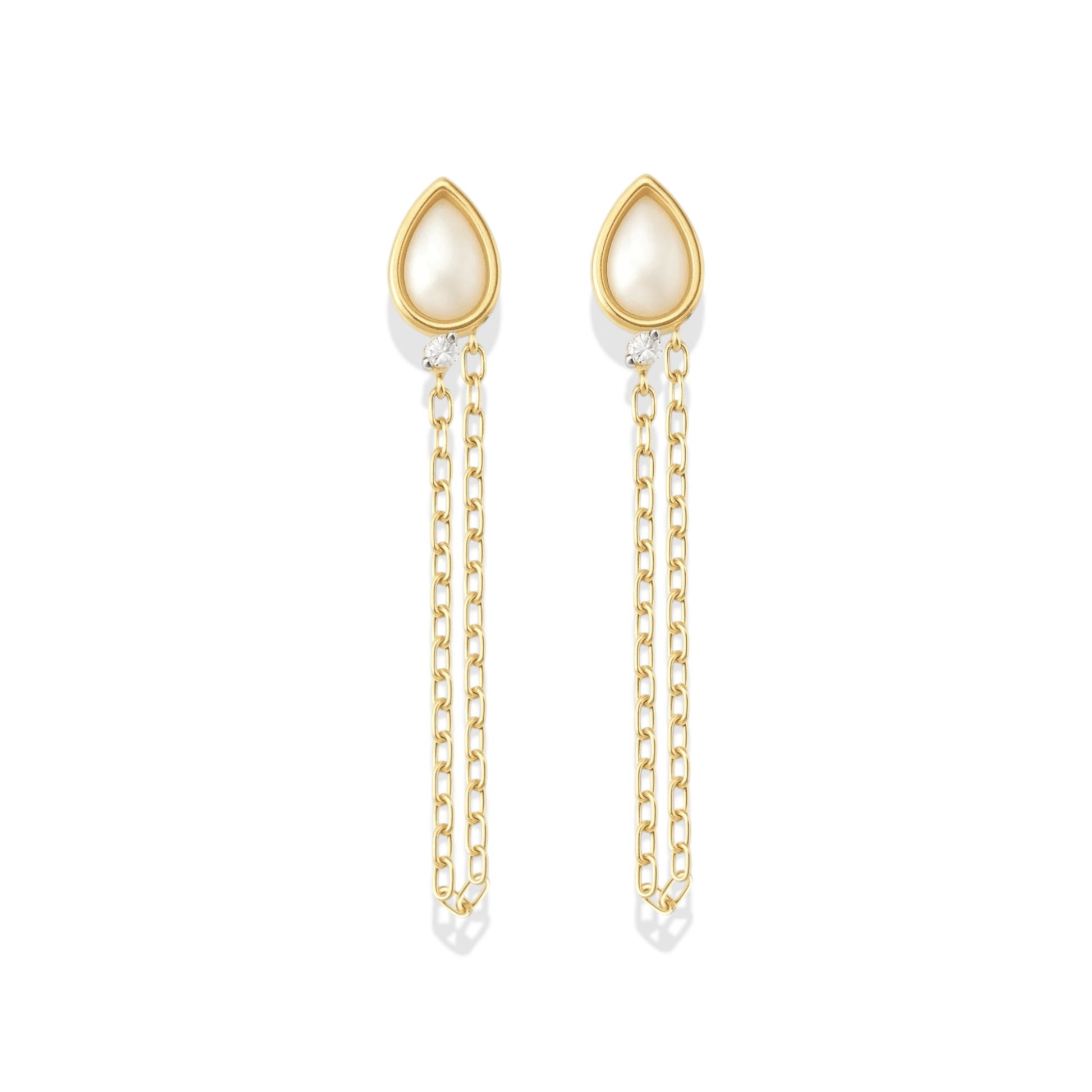 Opal Teardrop | Chain Earrings - Bara Boheme