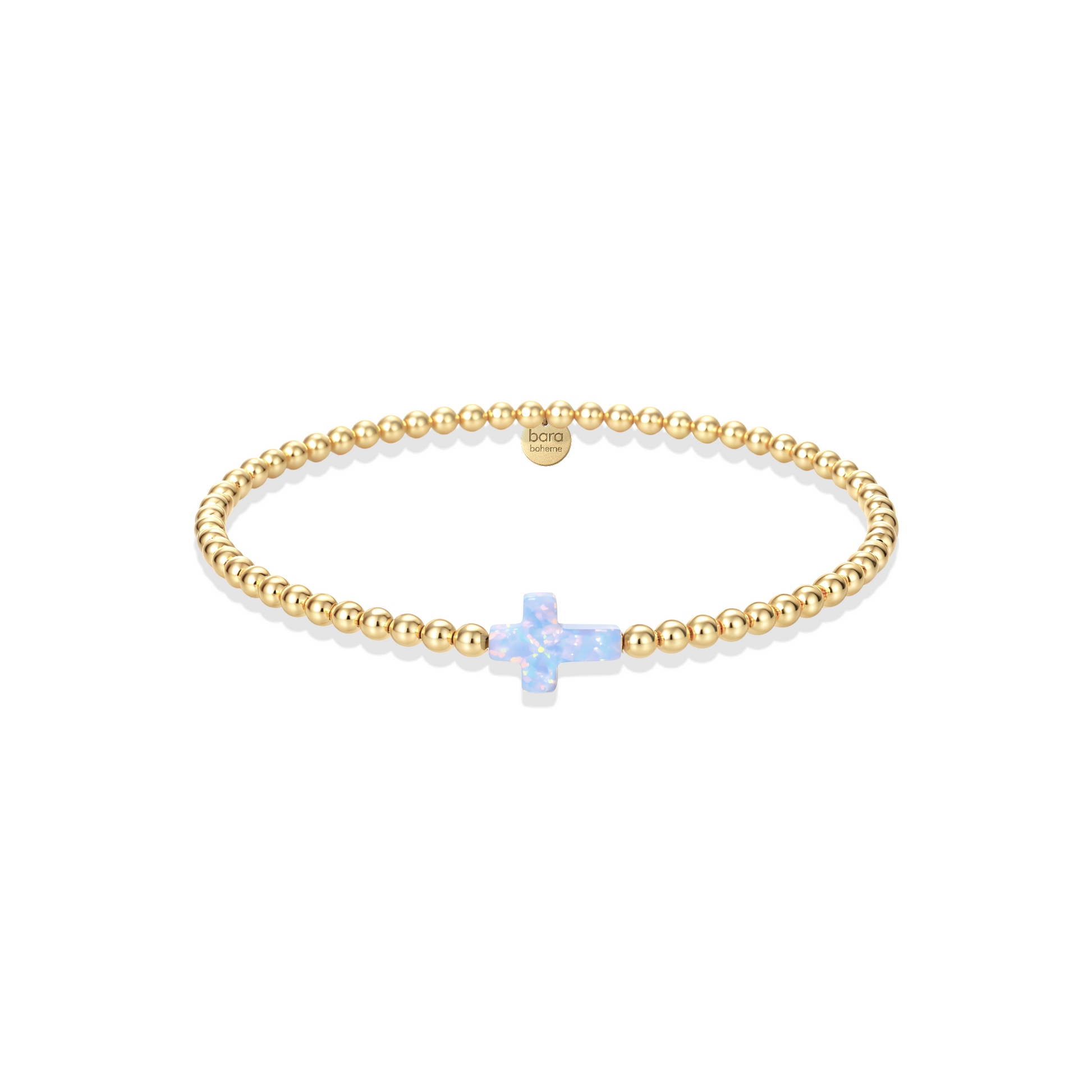 Cross | Beaded Opal Bracelet