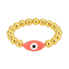 Evil Eye | Beaded Oval Stretchy Ring