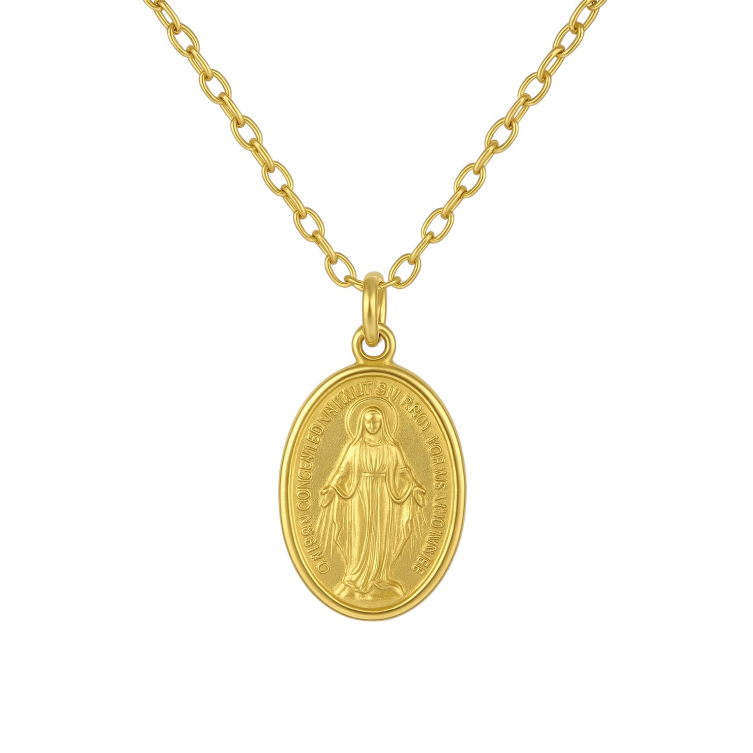 VIRGIN MARY Oval Necklace
