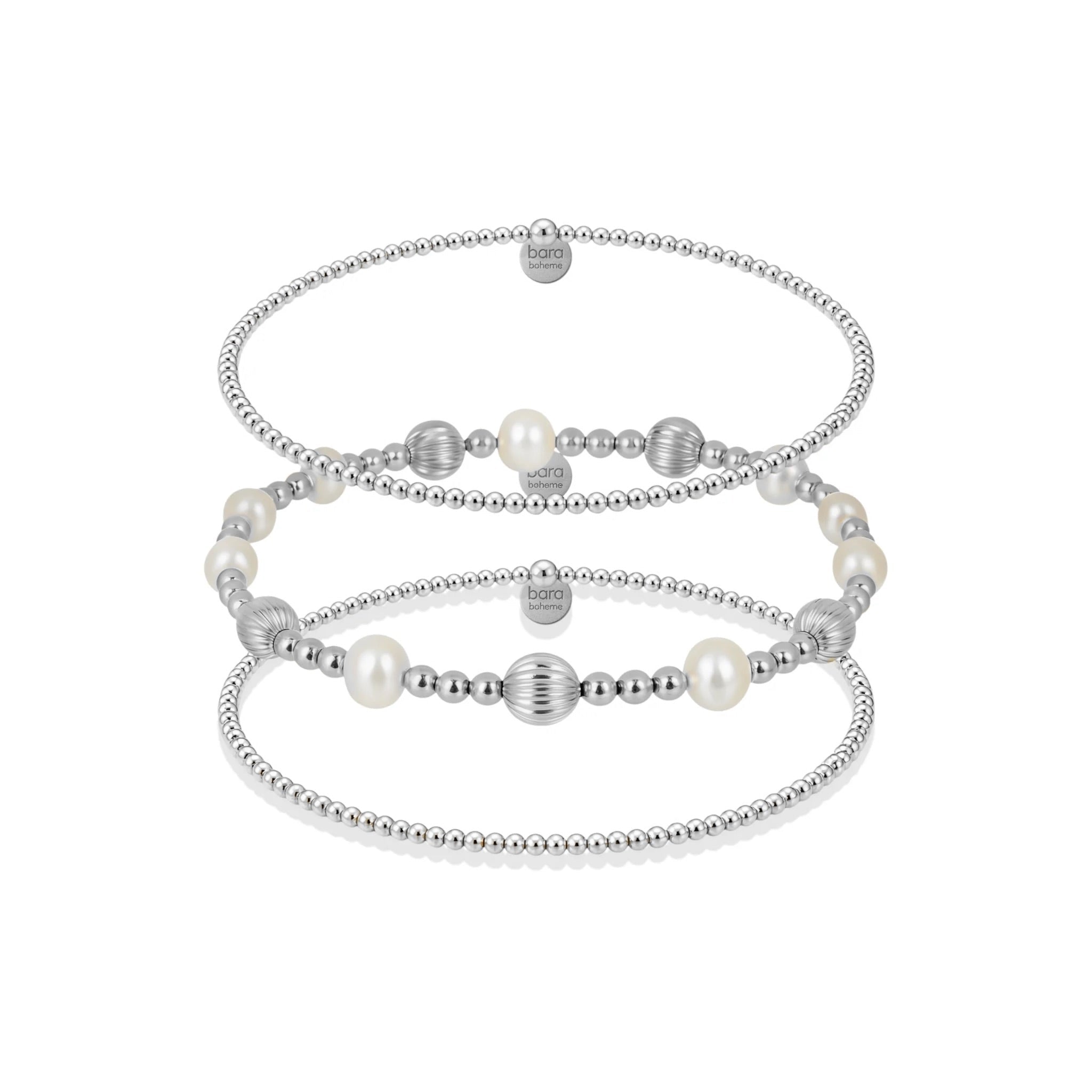 Palm Beach Beaded Bracelet Trio Stack - Bara Boheme