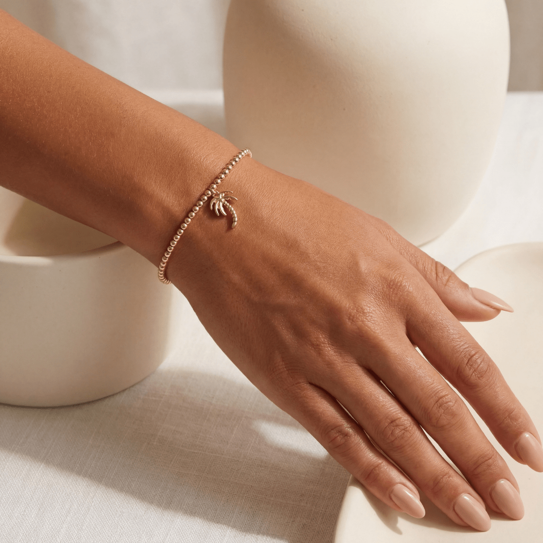 Palm Tree Beaded Charm Bracelet - Bara Boheme