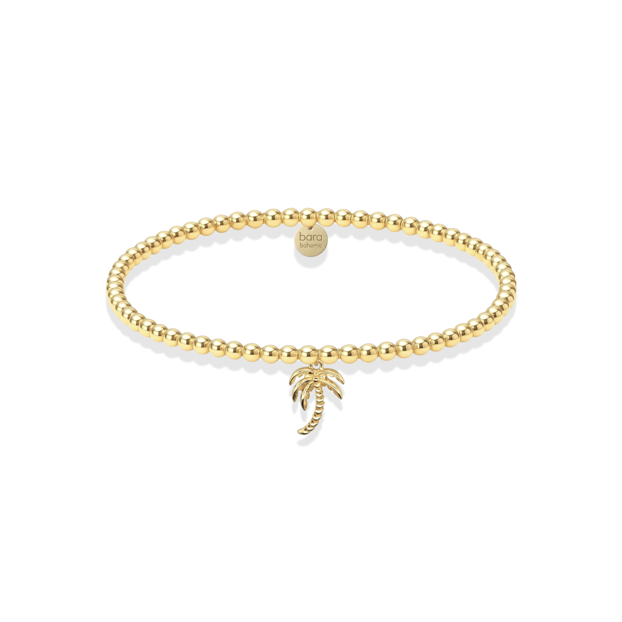 Palm Tree Beaded Charm Bracelet - Bara Boheme