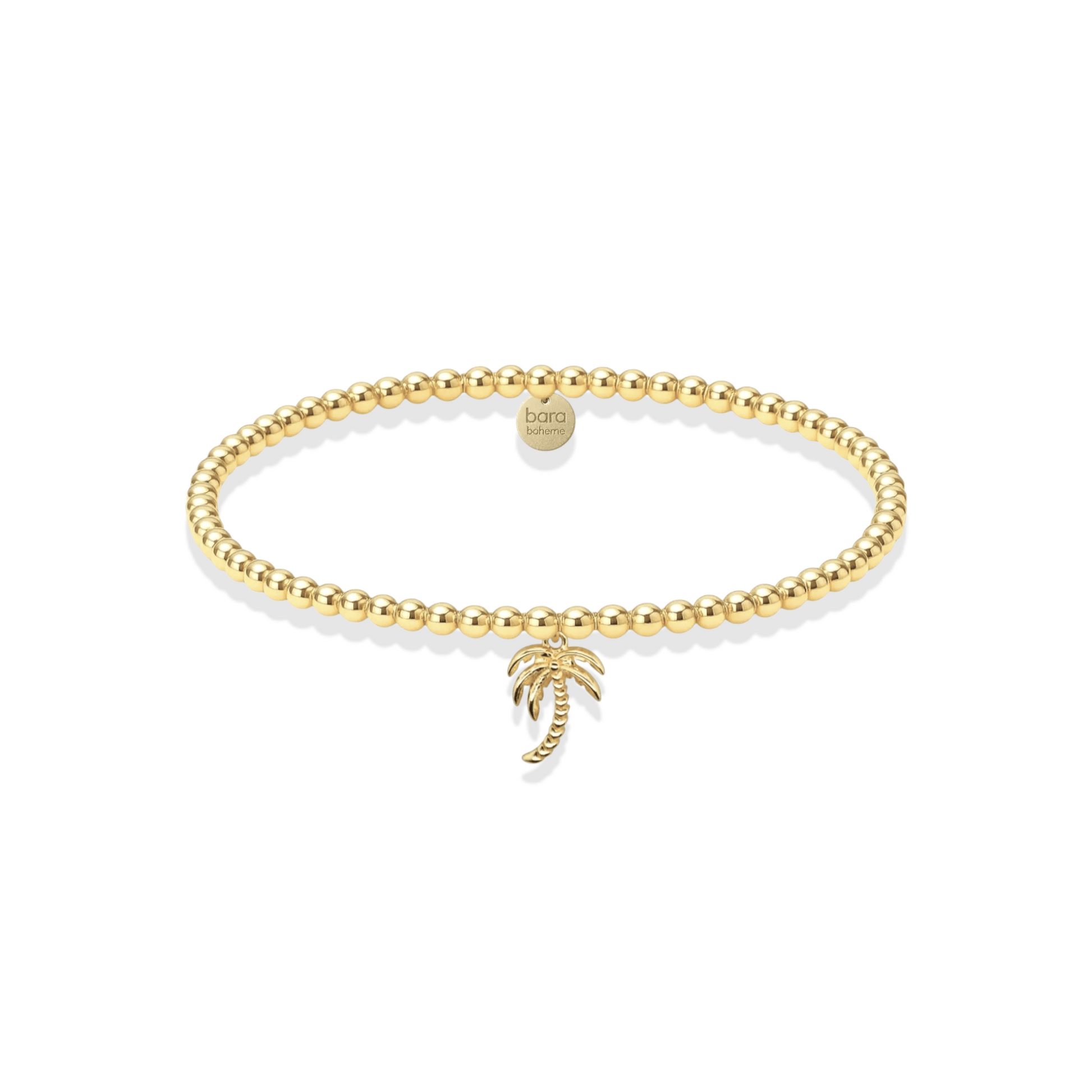Palm Tree Beaded Charm Bracelet - Bara Boheme