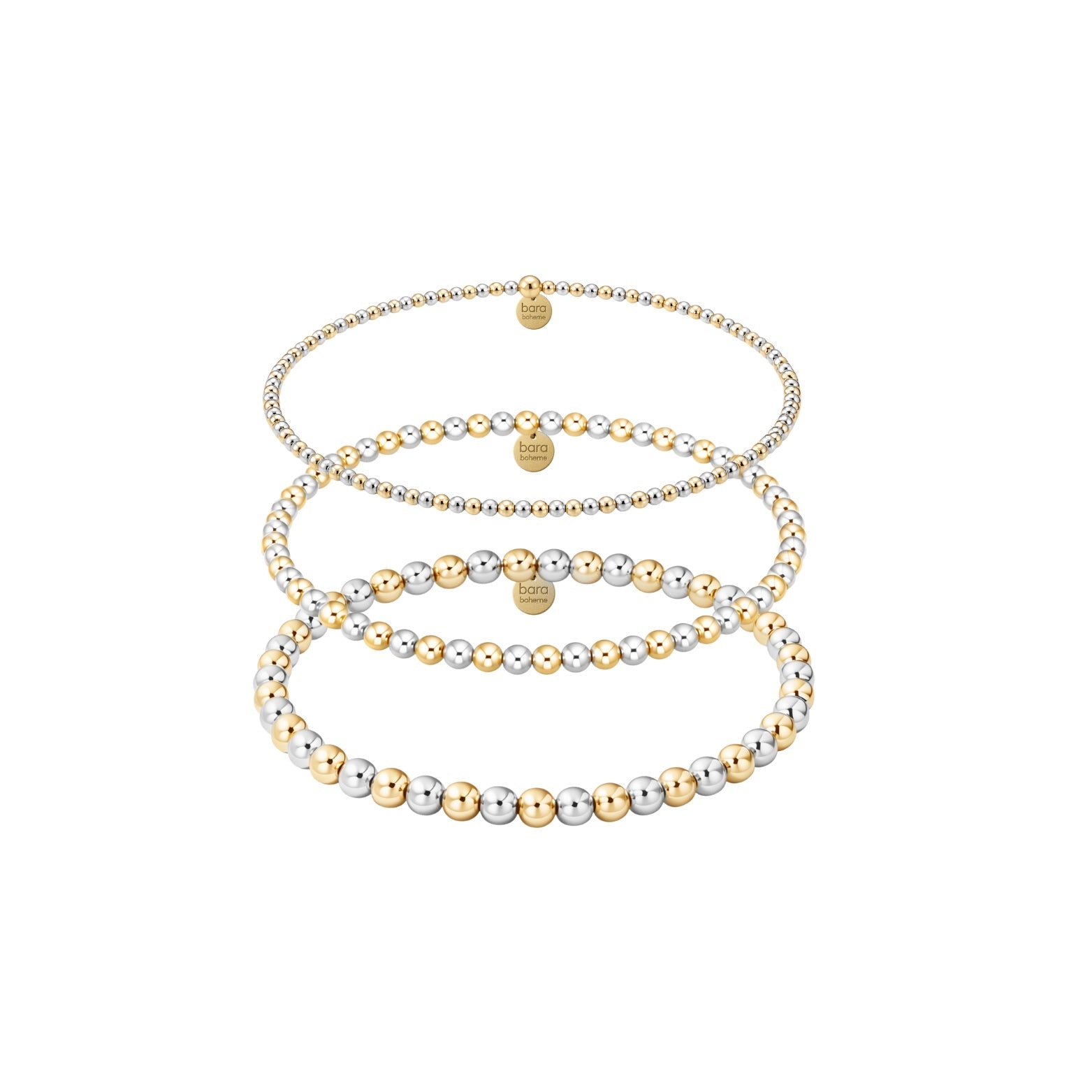 Paris Beaded Bracelet Trio Stack - Bara Boheme