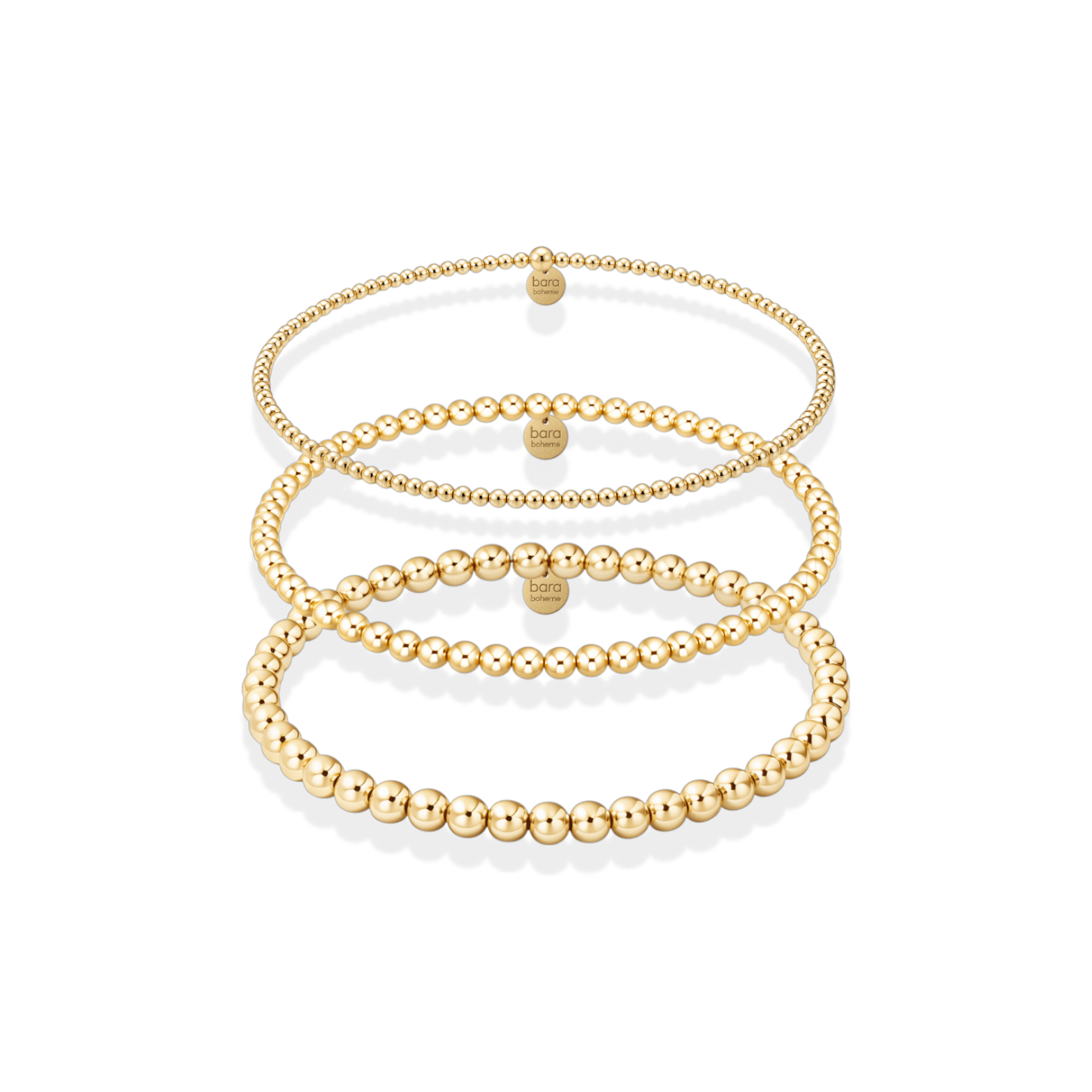 Paris Beaded Bracelet Trio Stack - Bara Boheme