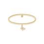 Pave Butterfly Beaded Charm Bracelet - Bara Boheme