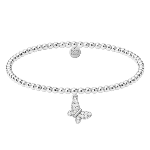 pave butterfly bead bracelet