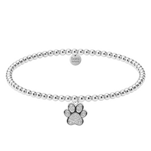 Pave Paw | Beaded Charm Bracelet