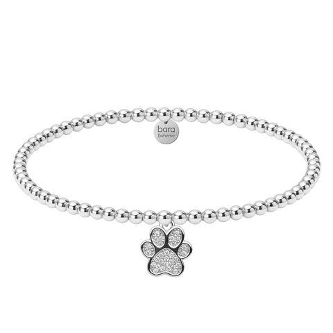 Pave Paw | Beaded Charm Bracelet
