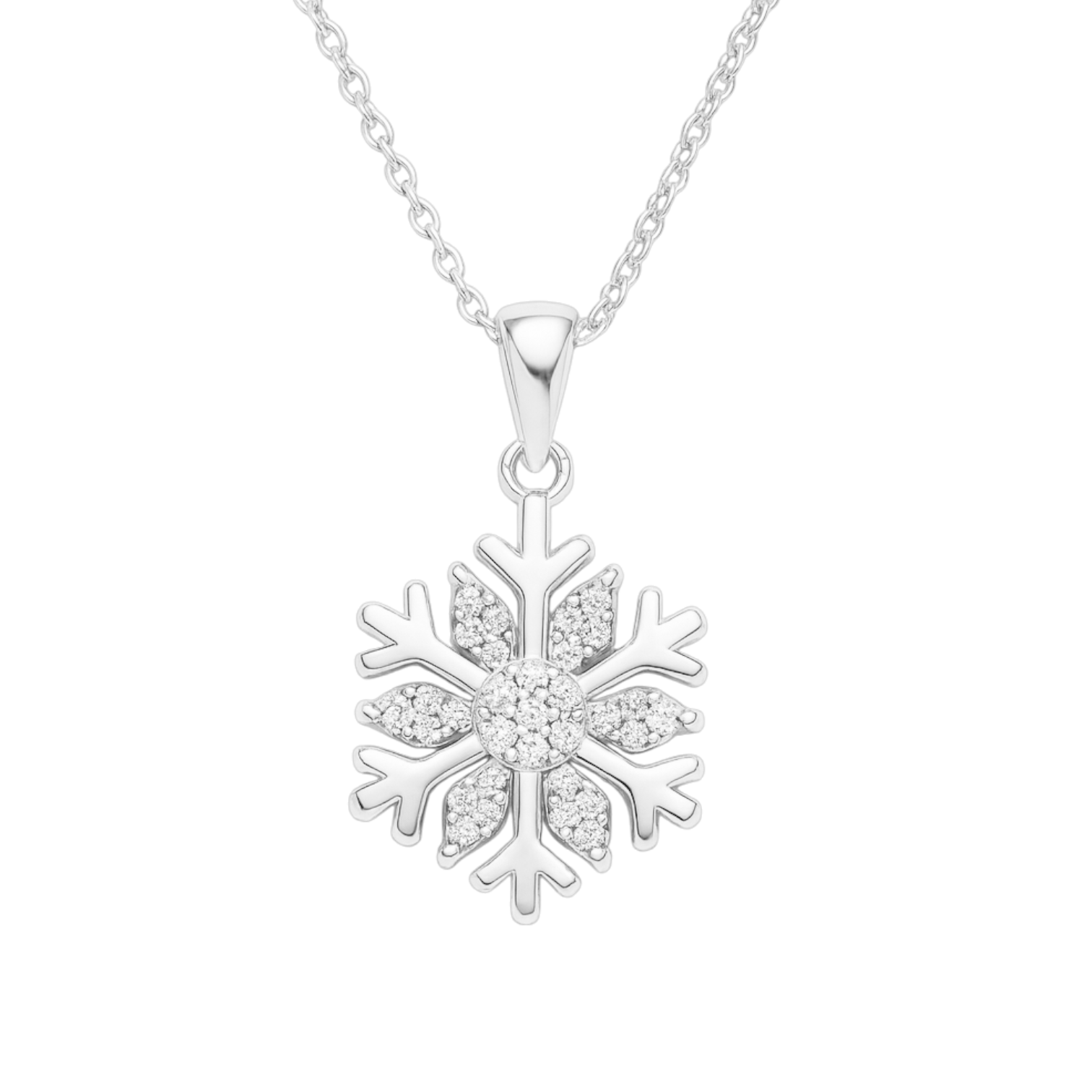 Snowflake | Pave Gold Plated Necklace