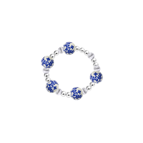 Peach Blossom | Beaded Stretchy Ring